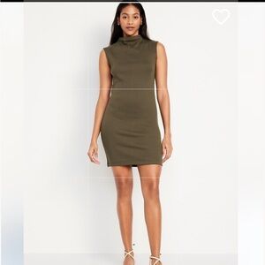 Old Navy olive mock neck dress NWT